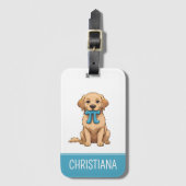 Pi Day Dog met Pi symbool | Happy Pi Day Bagagelabel (Voorkant (verticaal))