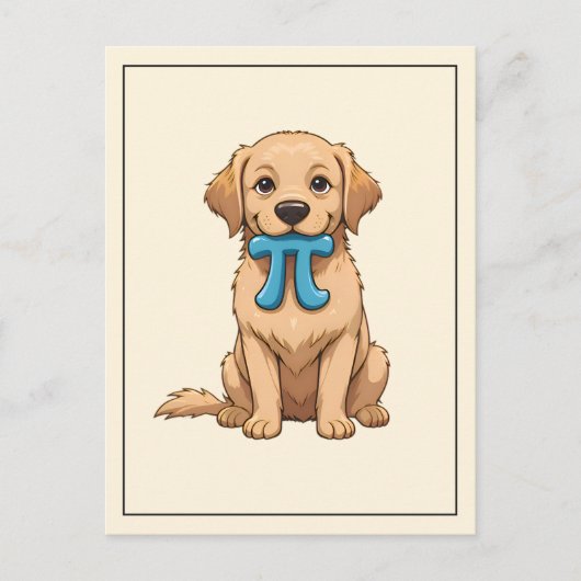 Pi Day Dog met Pi symbool | Happy Pi Day Briefkaart (Voorkant)