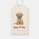 Pi Day Dog met Pi symbool | Happy Pi Day Cadeaulabel (Voorkant)