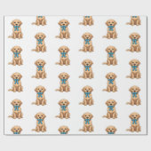 Pi Day Dog met Pi symbool | Happy Pi Day Cadeaupapier (Vlak)