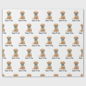 Pi Day Dog met Pi symbool | Happy Pi Day Cadeaupapier (Vlak)