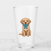 Pi Day Dog met Pi symbool | Happy Pi Day Glas (Voorkant)