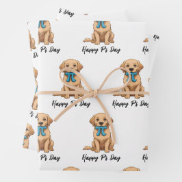 Pi Day Dog met Pi symbool | Happy Pi Day Inpakpapier Vel