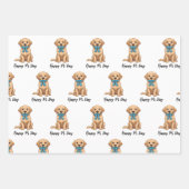 Pi Day Dog met Pi symbool | Happy Pi Day Inpakpapier Vel (Voorkant)