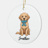 Pi Day Dog met Pi symbool | Happy Pi Day Keramisch Ornament (Links)