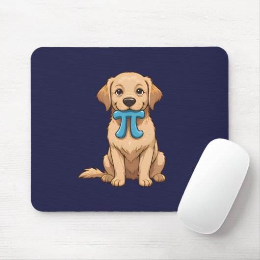 Pi Day Dog met Pi symbool | Happy Pi Day Muismat (Met muis)