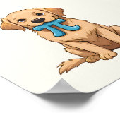 Pi Day Dog met Pi symbool | Happy Pi Day Poster (Hoek)