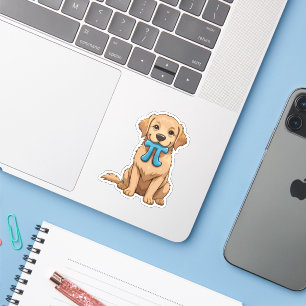 Pi Day Dog met Pi symbool   Happy Pi Day Sticker