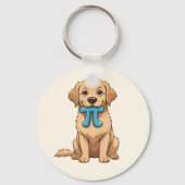 Pi Day Dog met Pi symbool | Schattigee pi-Wiskunde Sleutelhanger (Voorkant)