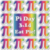 Pi Day, eet taart Sticker (Voorkant)