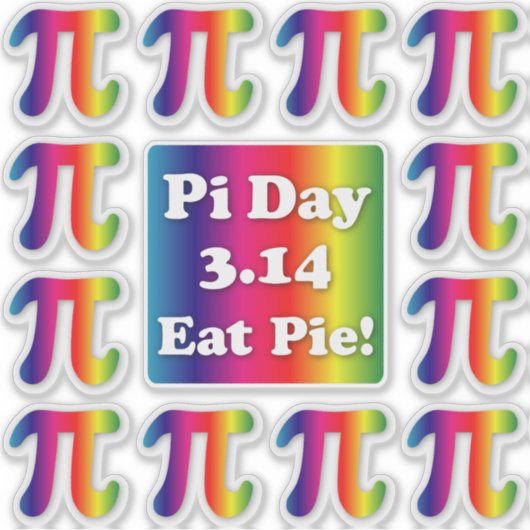 Pi Day, eet taart Sticker (Voorkant)