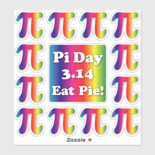 Pi Day, eet taart Sticker (Vel)