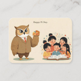 Pi Day Enclosure Card – Cute Owl Teacher Informatiekaartje