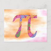 Pi Day Floral Spring Pi Symbool Briefkaart (Voorkant)