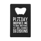 Pi Day Funny Creditkaart Flessenopener (Voorkant)