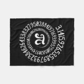 Pi Day Funny Graphic Spiral Formula Wiskunde L Fleece Deken (Voorkant (Horizontaal))