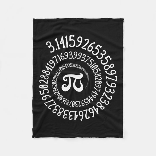 Pi Day Funny Graphic Spiral Formula Wiskunde L Fleece Deken (Voorkant)