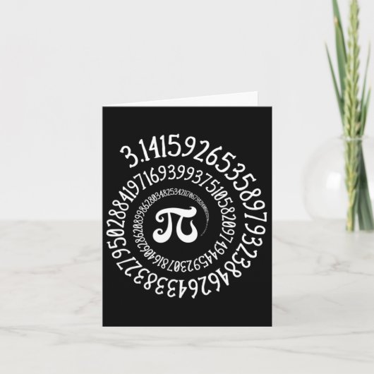 Pi Day Funny Graphic Spiral Formula Wiskunde L Kaart (Voorkant)