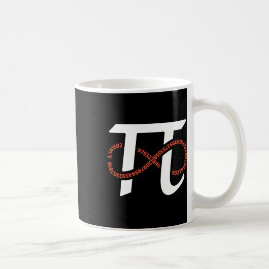 Pi Day Funny Infinity Numbers Geek Nerd Wiskunde L Koffiemok (Rechts)