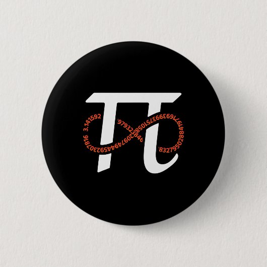 Pi Day Funny Infinity Numbers Geek Nerd Wiskunde L Ronde Button 5,7 Cm (Voorkant)