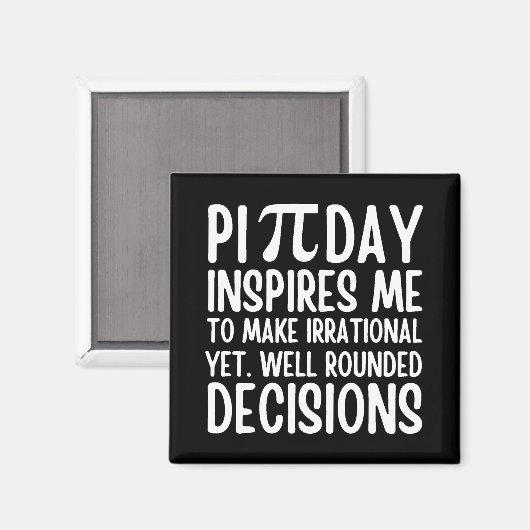Pi Day Funny Magneet (Voorkant / Achterkant)