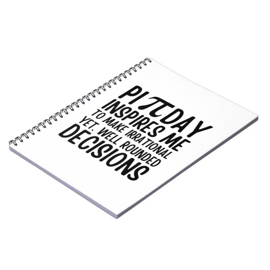 Pi Day Funny Notitieboek (Linkerzijde)