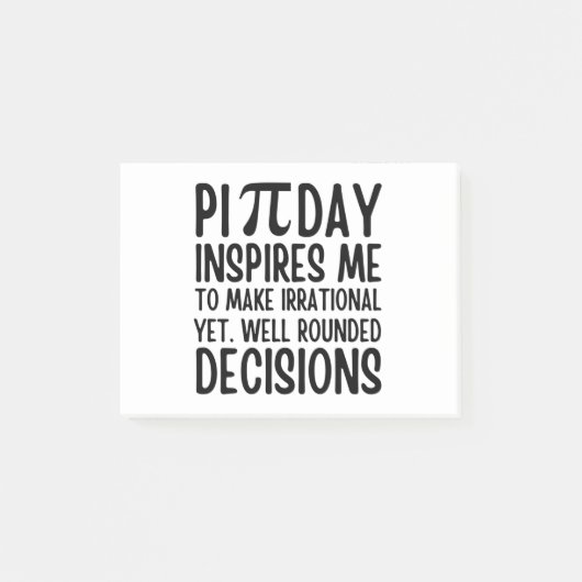 Pi Day Funny Post-it® Notes (Voorkant)