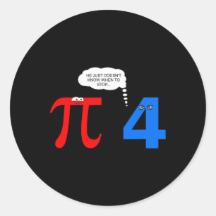 Pi Day Funny Relatie Problemen Gift T-shirt Ronde Sticker