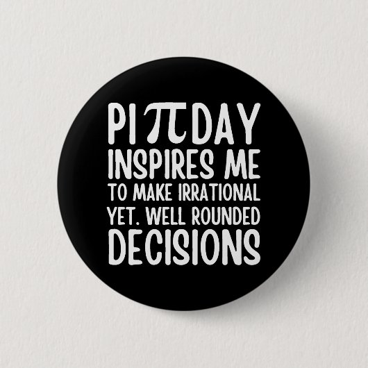 Pi Day Funny Ronde Button 5,7 Cm (Voorkant)