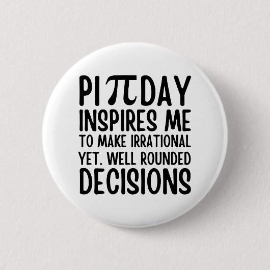 Pi Day Funny Ronde Button 5,7 Cm (Voorkant)