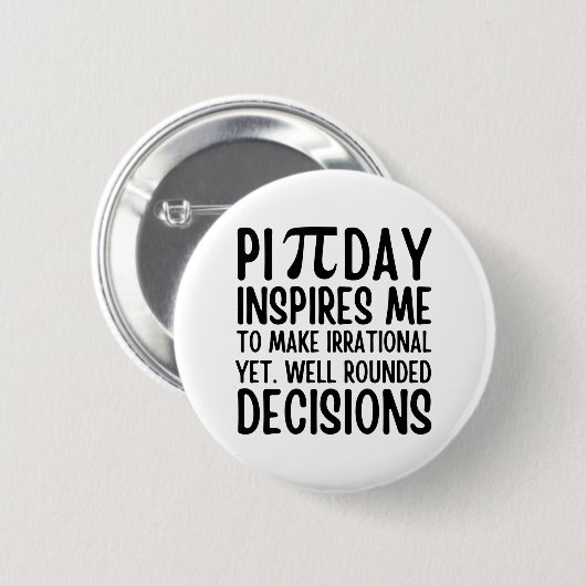 Pi Day Funny Ronde Button 5,7 Cm (Voorkant /achterkant)