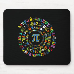 Pi Day Funny Spiral Wiskunde Geek Cool Mathematics Muismat
