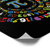 Pi Day Funny Spiral Wiskunde Geek Cool Mathematics Poster (Hoek)