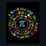 Pi Day Funny Spiral Wiskunde Geek Cool Mathematics Poster<br><div class="desc">Pi Dag Funny Spiral Wiskunde Geek Cool Mathematics Lover Pi Dag</div>