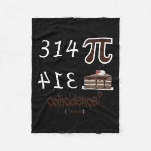 Pi Day Funny Unieke grafische Wiskunde Formule ver Fleece Deken