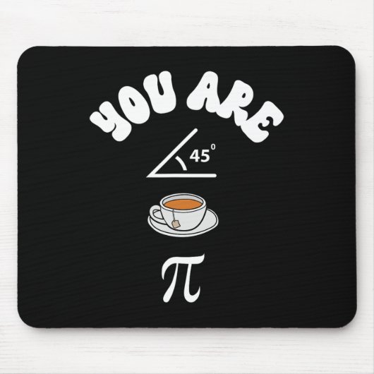 Pi Day Funny Wiskunde Teacher Acute Tea Pie Funny Muismat (Voorkant)