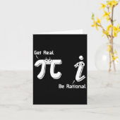 Pi Day Get Real Be Rational Irrational Number Wisk Kaart (Gele Bloem)