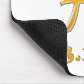 Pi Day Gold op White Muismat (Hoek)