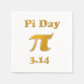 Pi Day Gold op White Servetten (Voorkant)