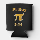 Pi Day Gold op zwart Blikjeskoeler (Achterkant)