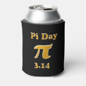 Pi Day Gold op zwart Blikjeskoeler (Blikje Achterkant)