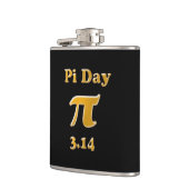 Pi Day Gold op zwart Heupfles (Links)