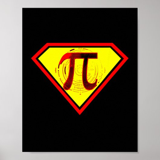 Pi Day Grappig Superheld Kostuum Poster (Voorkant)