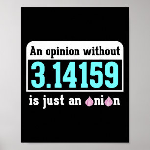 Pi Day Grappige Hilarische Wiskunde Wizards Mannen Poster