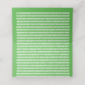 Pi Day Green Apple Pie Cartoon Character Numbers Plaatskaartje (Binnenkant ongevouwen)