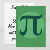 Pi Day Green Kaart (Voorkant / Achterkant)
