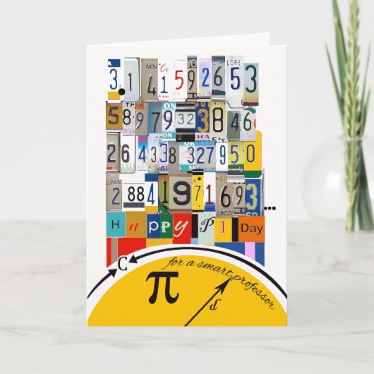 Pi Day Greetings voor Professor, Nummerbeheersing Kaart (Voorkant)