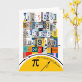 Pi Day Greetings voor Professor, Nummerbeheersing Kaart (Gele Bloem)