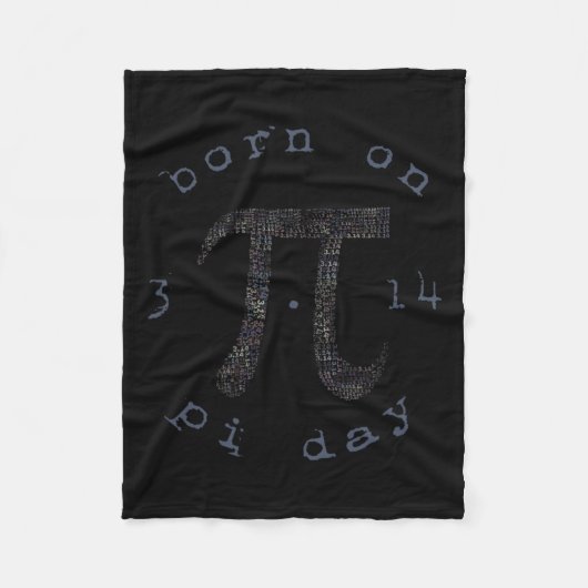 Pi Day Happy Birthday Geboren op 3.14 Fleece Deken (Voorkant)