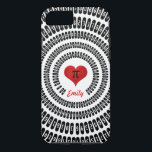 Pi Day Heart Wiskunde Digits 3.14 Mathematics Funn Case-Mate iPhone Case<br><div class="desc">Happy Pi Day Heart Wiskunde Digits 3.14 Mathematics Love Typography Black and White Numbers Red Heart,  Emily,  je kunt de naam veranderen,  iPhone 7 Hoesje</div>